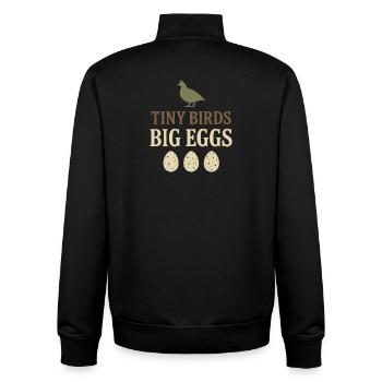 Quail Keeper Quail Farmer Backyard Quail - Unisex Organic Zip Sweatshirt by Stanley/Stella - black - Back - AI Model Male 185 light (185cm)