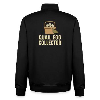 Quail Keeper Quail Farmer Backyard Quail - Unisex Organic Zip Sweatshirt by Stanley/Stella - black - Back - AI Model Male 185 light (185cm)