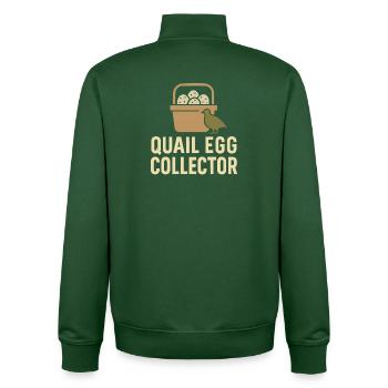 Wachtelhalter Wachtelbauer Hinterhofwachtel - Unisex Organic Zip Sweatshirt von Stanley/Stella - Flaschengrün - Hinten - AI Model Male 185 dark (185cm)
