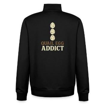 Quail Keeper Quail Farmer Backyard Quail - Unisex Organic Zip Sweatshirt by Stanley/Stella - black - Back - AI Model Male 185 light (185cm)