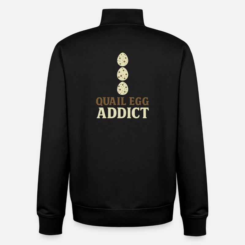 Quail Keeper Quail Farmer Backyard Quail - Unisex Organic Zip Sweatshirt by Stanley/Stella - black