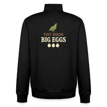 Quail Keeper Quail Farmer Backyard Quail - Unisex Organic Zip Sweatshirt by Stanley/Stella - black - Back - AI Model Male 185 light (185cm)