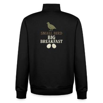 Quail Keeper Quail Farmer Backyard Quail - Unisex Organic Zip Sweatshirt by Stanley/Stella - black - Back - AI Model Male 185 light (185cm)