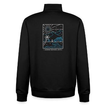 Camping Scouts Mountain Hiking Forest Campers - Unisex Organic Zip Sweatshirt by Stanley/Stella - black - Back - AI Model Male 185 light (185cm)