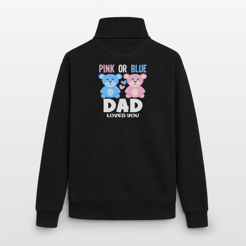 Pink Oder Blau Papa Liebt Dich Unisex Organic Zip Sweatshirt von Stanley/Stella