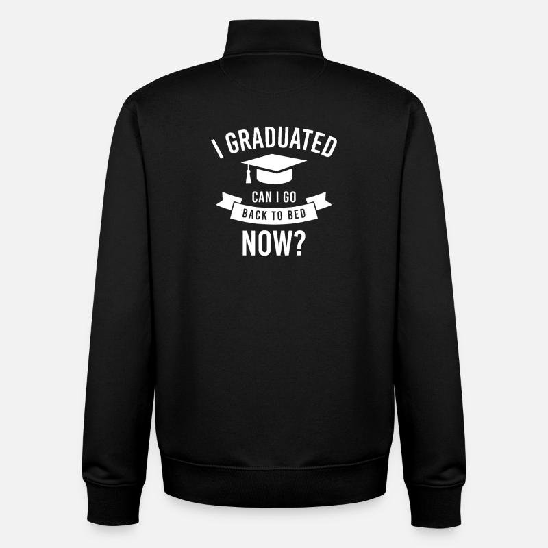 Graduation Back to Bed Now - Unisex Organic Zip Sweatshirt by Stanley/Stella - black