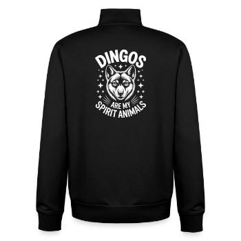 Dingo Sprüche Dingos Lustiges Dingo Geschenk - Unisex Organic Zip Sweatshirt von Stanley/Stella - Schwarz - Hinten - AI Model Male 185 light (185cm)