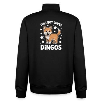 Dingo Sprüche Dingos Lustiges Dingo Geschenk - Unisex Organic Zip Sweatshirt von Stanley/Stella - Schwarz - Hinten - AI Model Male 185 light (185cm)