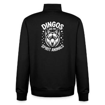 Dingo Sprüche Dingos Lustiges Dingo Geschenk - Unisex Organic Zip Sweatshirt von Stanley/Stella - Schwarz - Hinten - AI Model Male 185 light (185cm)