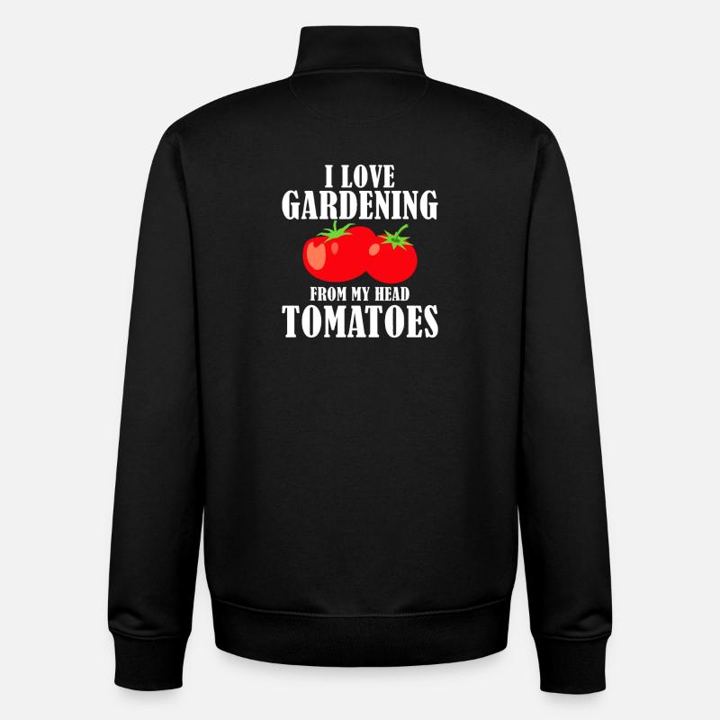 Ich liebe Gardening Head Tomatoes - Unisex Organic Zip Sweatshirt von Stanley/Stella - Schwarz