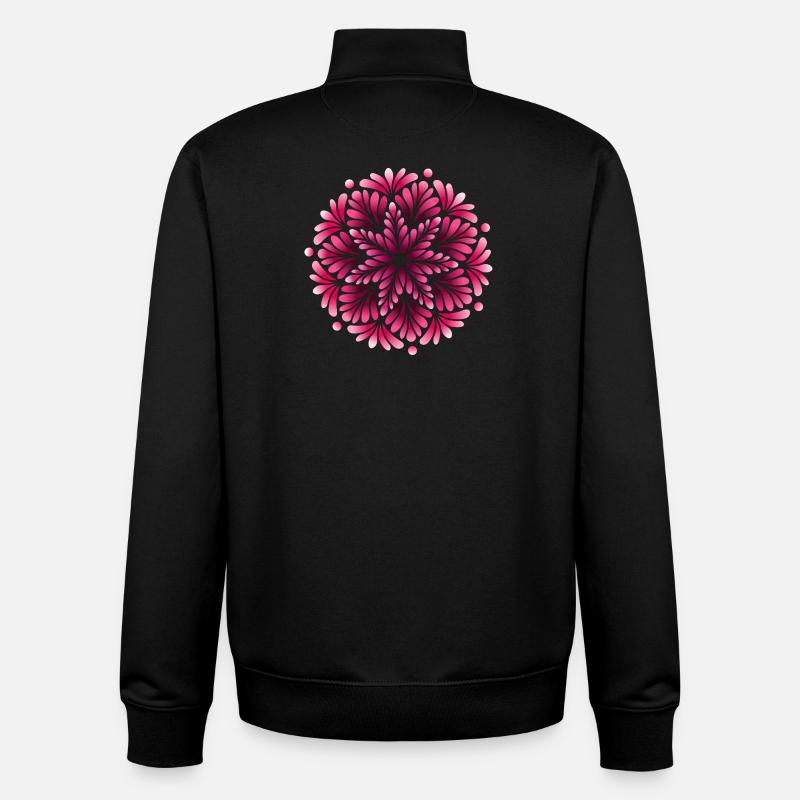 Mandala de l’Ombre de la Baie Mystique - Sweat zippé unisexe en coton bio Stanley/Stella - noir