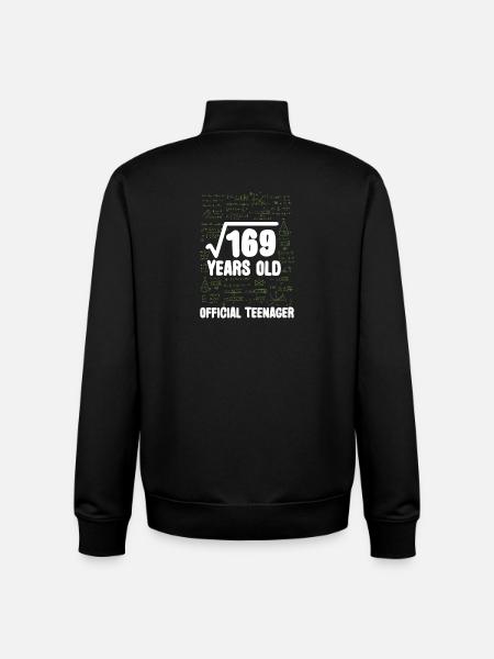Math 13th Birthday Root 169 Teenager - Unisex Organic Zip Sweatshirt by Stanley/Stella - black