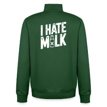 Ich hasse Milch - Unisex Organic Zip Sweatshirt von Stanley/Stella - Flaschengrün - Hinten - AI Model Male 185 dark (185cm)