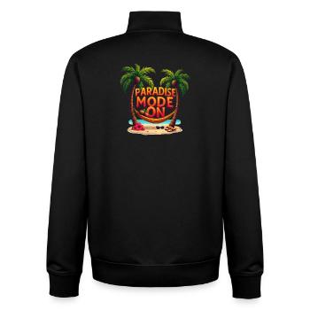 Paradise Mode On - Unisex Organic Zip Sweatshirt von Stanley/Stella - Schwarz - Hinten - AI Model Male 185 light (185cm)