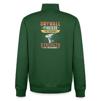Trockenbau Trockenbauer Trockenbaumonteur - Unisex Organic Zip Sweatshirt von Stanley/Stella - Flaschengrün - Hinten - AI Model Male 185 dark (185cm)