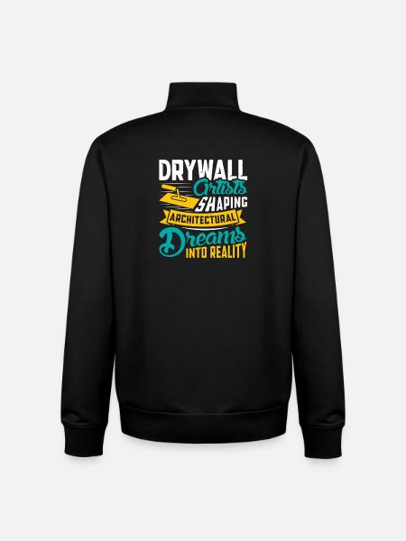 Drywall Drywall Builder Drywall Fitter - Unisex Organic Zip Sweatshirt by Stanley/Stella - black