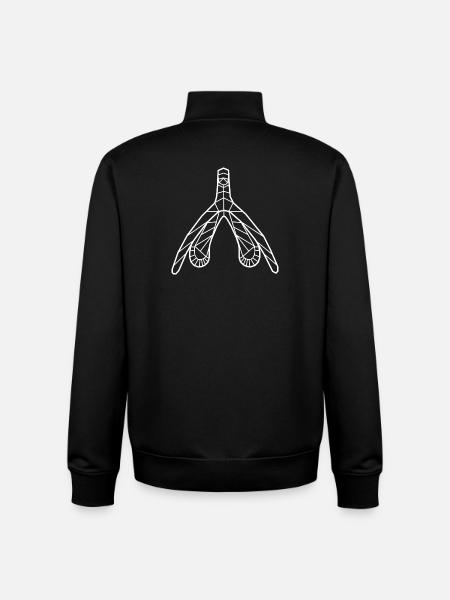 Klitoris_weiss - Unisex Organic Zip Sweatshirt by Stanley/Stella - black