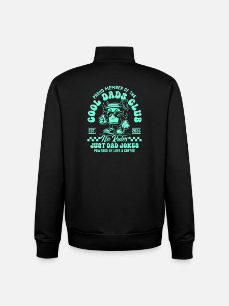 Cool Dads Club - Dad 2026 Gift - Unisex Organic Zip Sweatshirt by Stanley/Stella - black