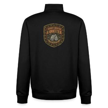 Insigne militaire vintage de maman de l’armée fière - Sweat zippé unisexe en coton bio Stanley/Stella - noir - Dos - AI Model Male 185 light (185cm)