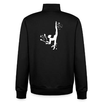 Gymnast With Clubs Rhythmic Gymnastics - Unisex Organic Zip Sweatshirt by Stanley/Stella - black - Back - AI Model Male 185 light (185cm)