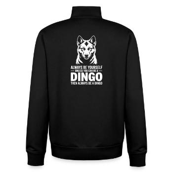 Dingo Sprüche Dingos Lustiges Dingo Geschenk - Unisex Organic Zip Sweatshirt von Stanley/Stella - Schwarz - Hinten - AI Model Male 185 light (185cm)