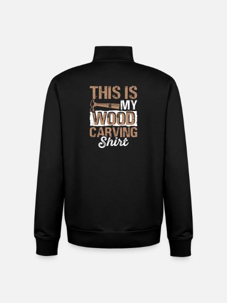 Holzschnitzerei Shirt Holzbild - Unisex Organic Zip Sweatshirt von Stanley/Stella - Schwarz