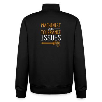 Mechanic Mechanical Engineering CNC Fitter - Unisex Organic Zip Sweatshirt by Stanley/Stella - black - Back - AI Model Male 185 light (185cm)