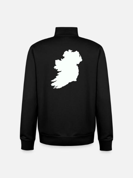 irland_country - Sweat zippé unisexe en coton bio Stanley/Stella - noir