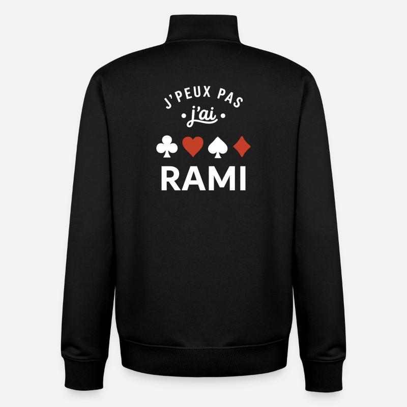 rami - Sweat zippé unisexe en coton bio Stanley/Stella - noir