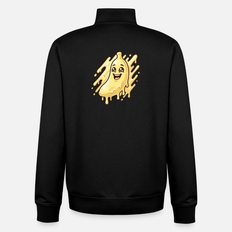 Lachender Blob Banane - Unisex Organic Zip Sweatshirt von Stanley/Stella - Schwarz