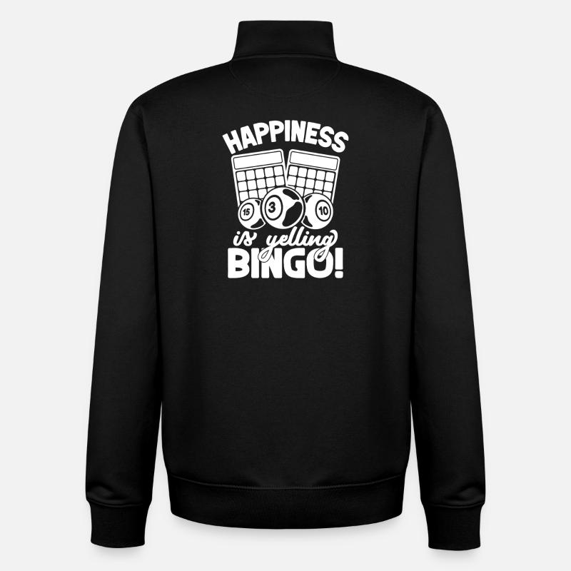 Bingo Player Happiness Is Yelling Bingo - Unisex Organic Zip Sweatshirt von Stanley/Stella - Schwarz