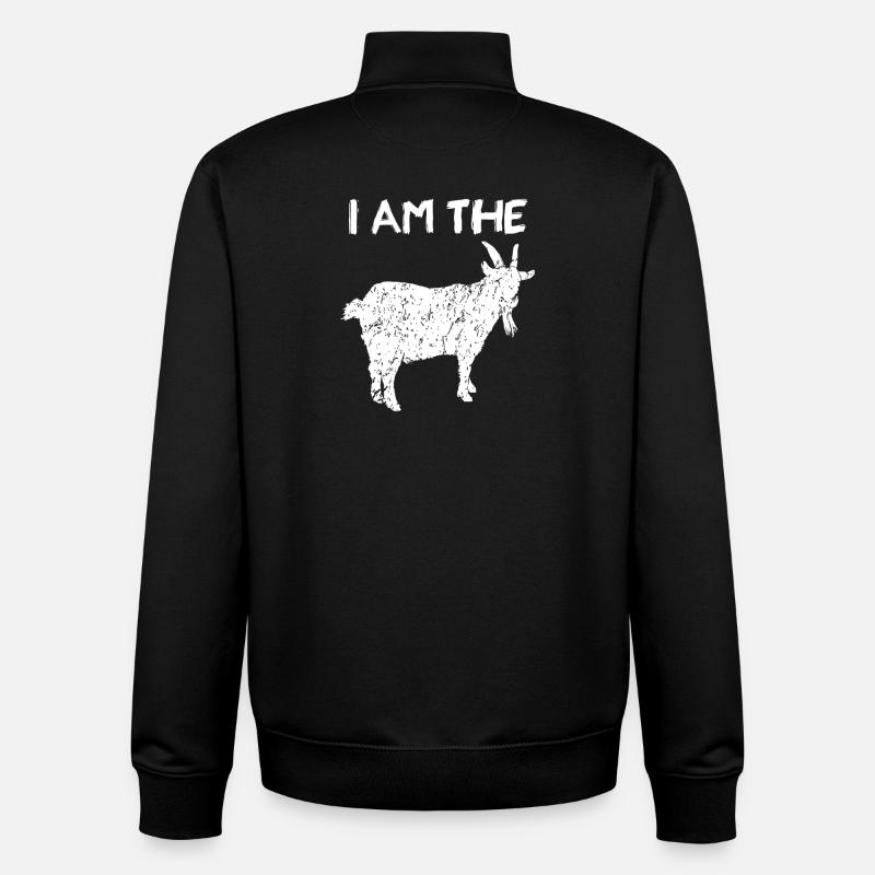 Ich bin die GOAT-Silhouette - Unisex Organic Zip Sweatshirt von Stanley/Stella - Schwarz