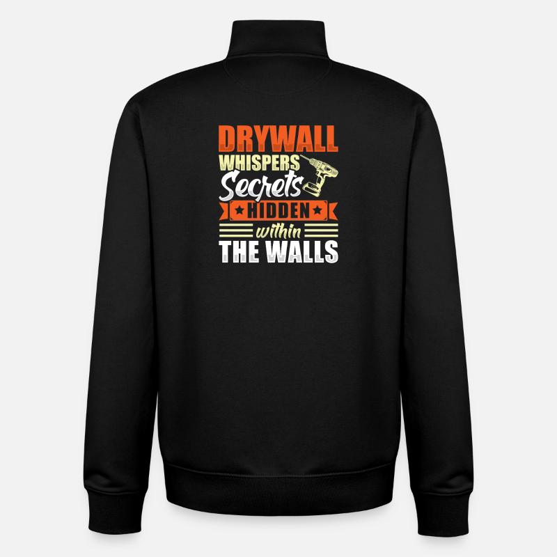 Drywall Drywall Builder Drywall Fitter - Unisex Organic Zip Sweatshirt by Stanley/Stella - black