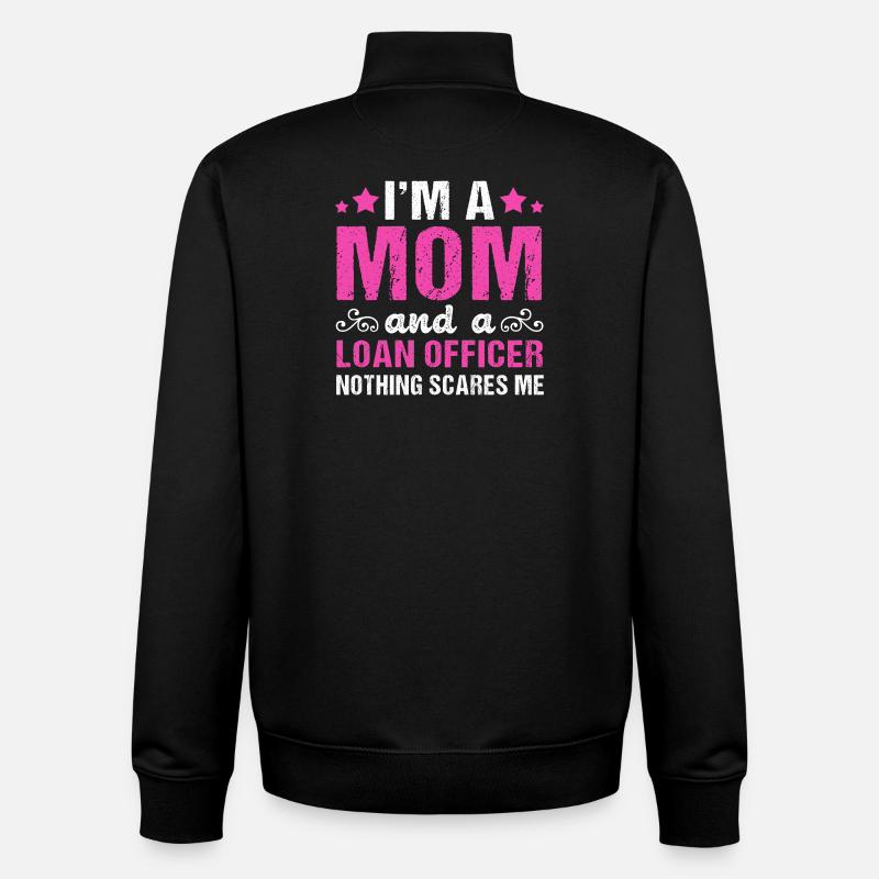 Skuldbostadslån - Unisex sweatshirt med dragkedja i ekologisk bomull Stanley/Stella - svart