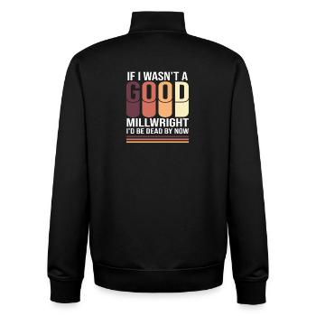 CNC Mechanic Mechanical Engineer Locksmith - Unisex Organic Zip Sweatshirt by Stanley/Stella - black - Back - AI Model Male 185 light (185cm)