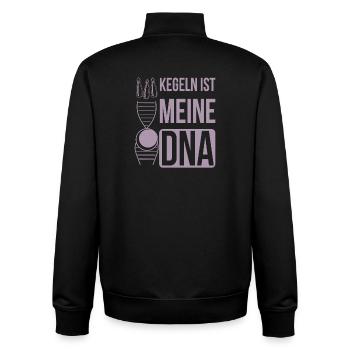 Kegeln meine DNA Kegelclub Spieler - Unisex Organic Zip Sweatshirt von Stanley/Stella - Schwarz - Hinten - AI Model Male 185 light (185cm)