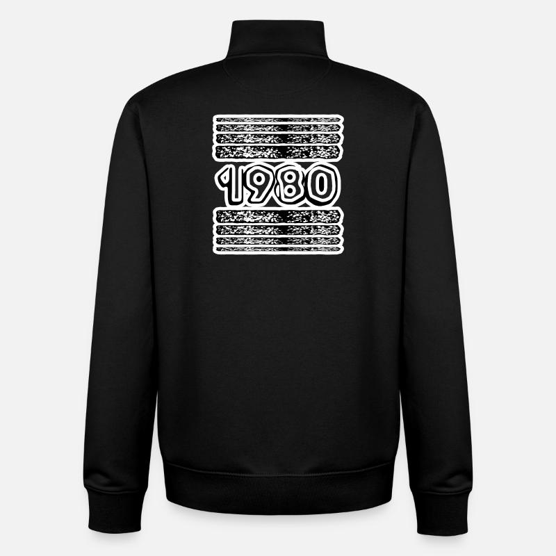1980 - Unisex Organic Zip Sweatshirt von Stanley/Stella - Schwarz