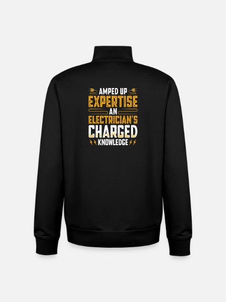 Electrician, Electronics Technician, Electrician - Unisex Organic Zip Sweatshirt by Stanley/Stella - black