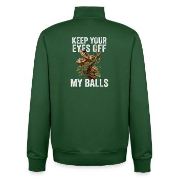 Königspython Schlangen Liebhaber Terrarium Python - Unisex Organic Zip Sweatshirt von Stanley/Stella - Flaschengrün - Hinten - AI Model Male 185 dark (185cm)