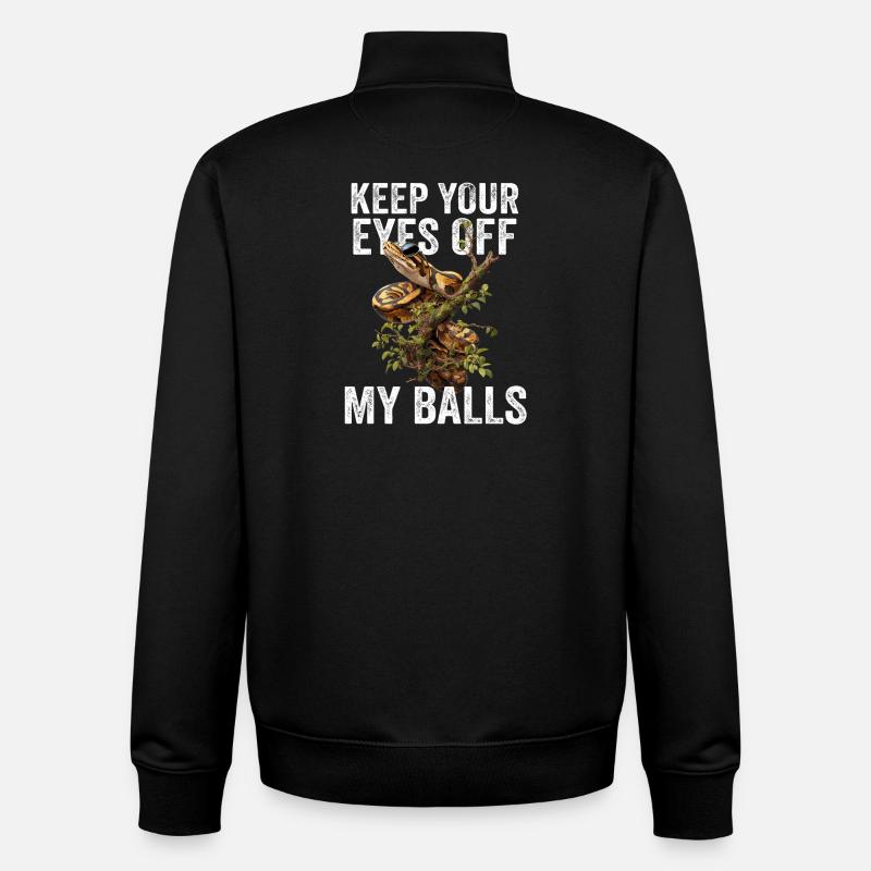 Königspython Schlangen Liebhaber Terrarium Python - Unisex Organic Zip Sweatshirt von Stanley/Stella - Schwarz