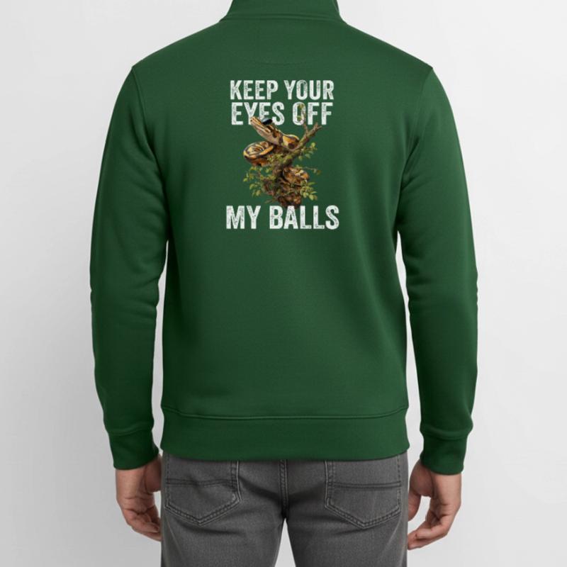 Königspython Schlangen Liebhaber Terrarium Python Unisex Organic Zip Sweatshirt von Stanley/Stella