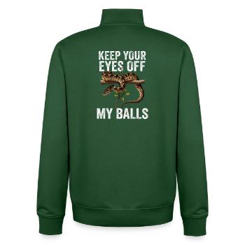 King Python Snakes Lover Terrarium Python - Unisex Organic Zip Sweatshirt by Stanley/Stella - bottle green - Back - AI Model Male 185 dark (185cm)