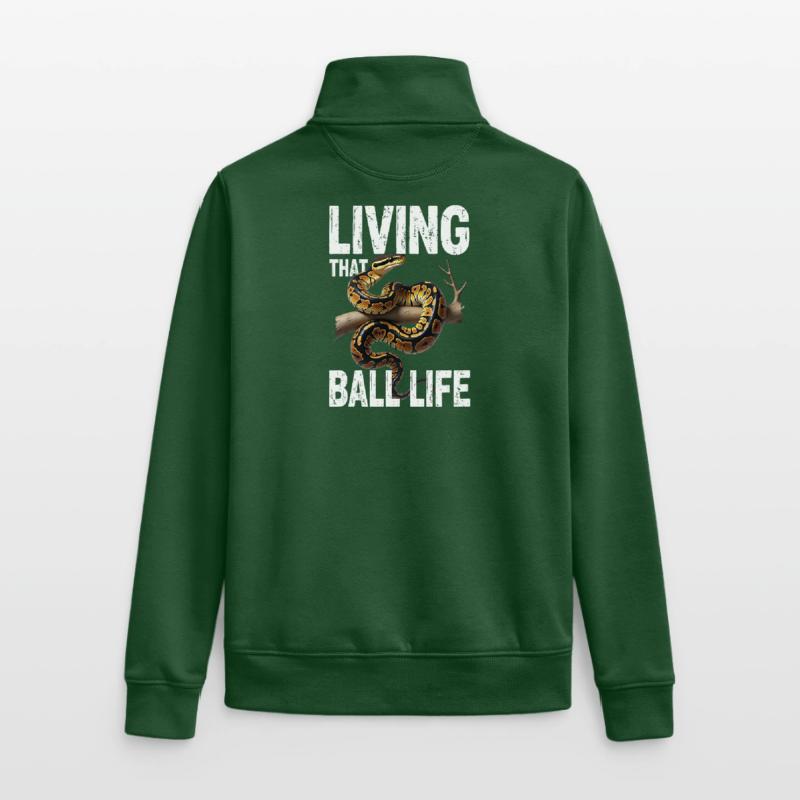 King Python Snakes Lover Terrarium Python Unisex Organic Zip Sweatshirt by Stanley/Stella