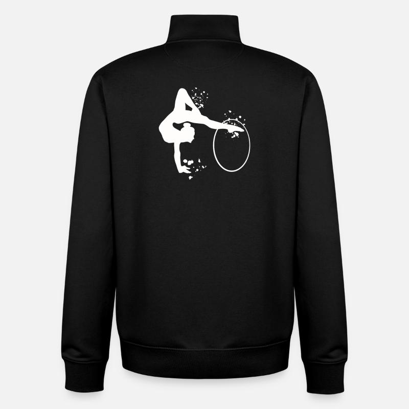 Gymnastics Hoops Rhythmic Gymnastics - Unisex Organic Zip Sweatshirt by Stanley/Stella - black
