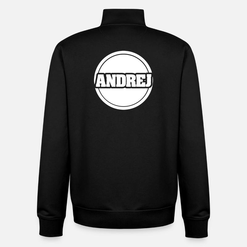 Légendaire Andrej - Sweat zippé unisexe en coton bio Stanley/Stella - noir