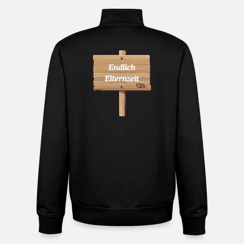 Endlich Elternzeit - Unisex Organic Zip Sweatshirt von Stanley/Stella - Schwarz