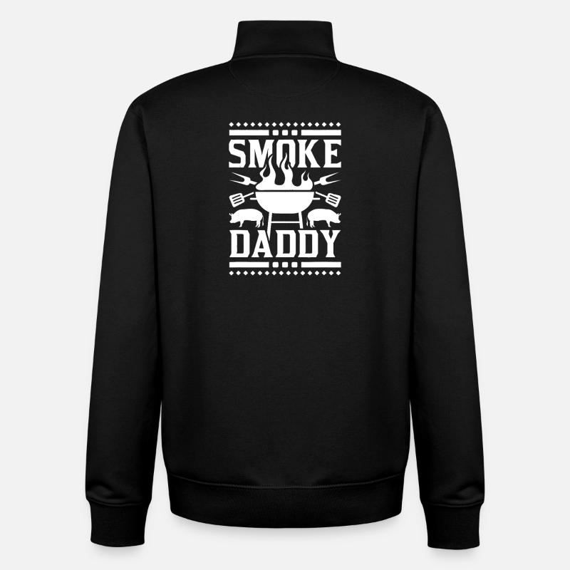 Smoke Daddy BBQ Grill - Sweat zippé unisexe en coton bio Stanley/Stella - noir