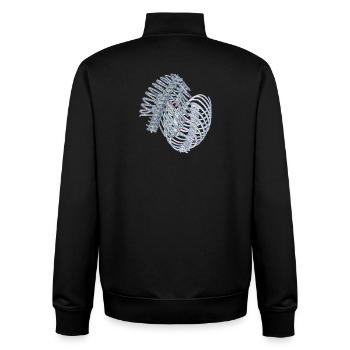 Irisierende Rippen in Spiralform - Unisex Organic Zip Sweatshirt von Stanley/Stella - Schwarz - Hinten - AI Model Male 185 light (185cm)