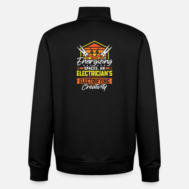 Electrician, Electronics Technician, Electrician - Unisex Organic Zip Sweatshirt by Stanley/Stella - black