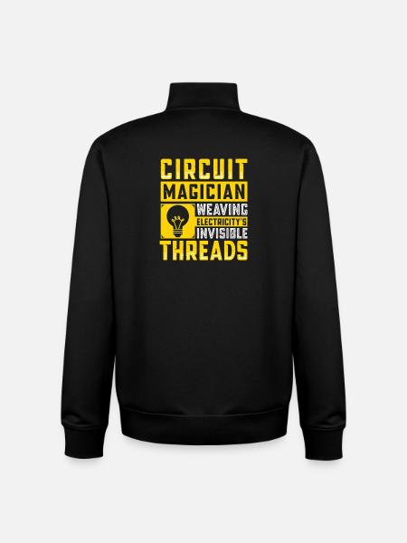 Electrician, Electronics Technician, Electrician - Unisex Organic Zip Sweatshirt by Stanley/Stella - black
